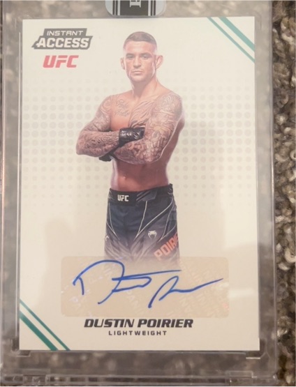 2022 Panini UFC Instant Access Dustin Poirier — front