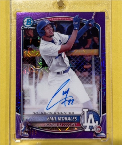 2025 Bowman Chrome #BMA-EM Emil Morales — front