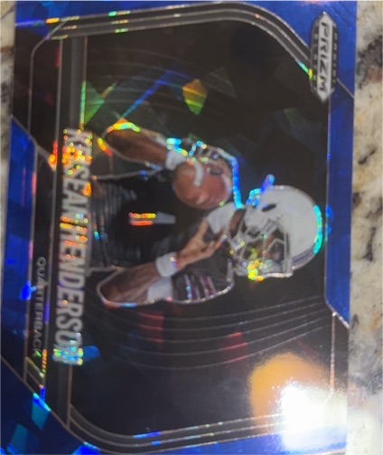 2020 Panini Prizm #80 C.J. Henderson Blue Cracked Ice Rookie — front