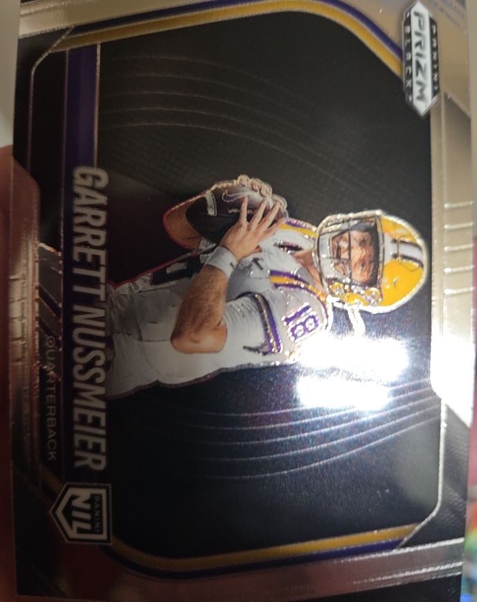 2025 Panini Prizm Black #187 Garrett Nussmeier — front