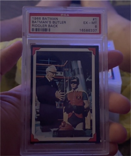 1966 Topps Batman Riddler Back #1 Batman's Butler — front