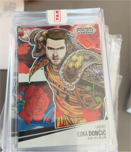 2024-25 Panini Prizm Black #7 Luka Dončić Manga — front