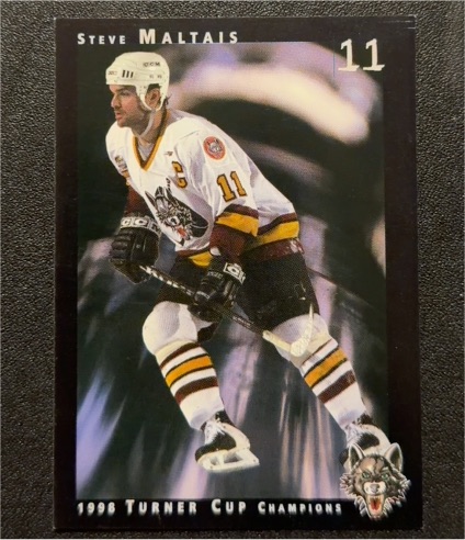 1998 Steve Maltais 1998 Turner Cup Champions Chicago Wolves — front