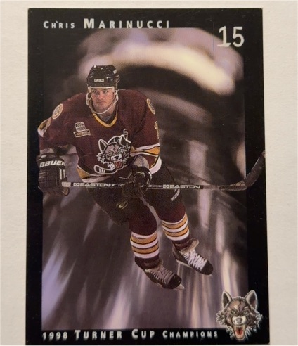 1998 Chicago Wolves #15 Chris Marinucci — front
