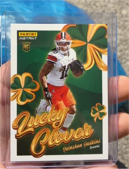 2025 Panini Instant #13 Quinshon Judkins Lucky Clover — front