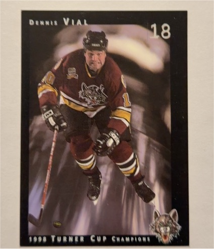 1998 Dennis Vial #18 Chicago Wolves — front
