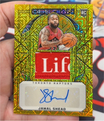 2024-25 Panini Obsidian #214 Jamal Shead Rookie Patch Auto — front