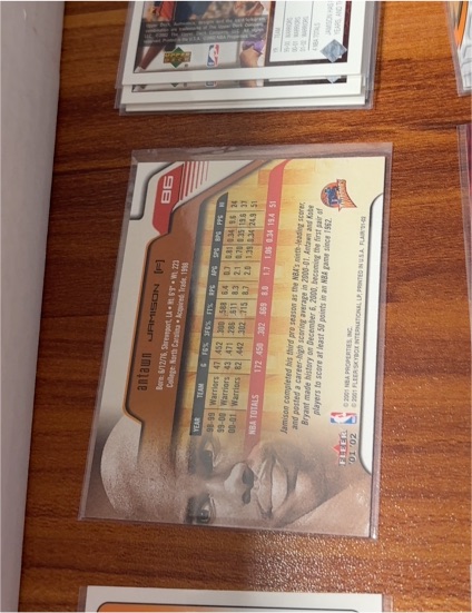 2001 Upper Deck #88 Antawn Jamison — front