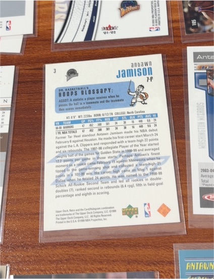 1998 Upper Deck #3 Antawn Jamison — front