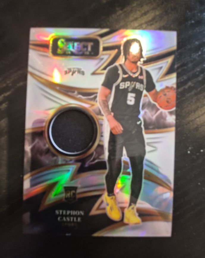 2024-25 Panini Select Sparks Patch Silver Prizm #SPK-CAS Stephon Castle — front