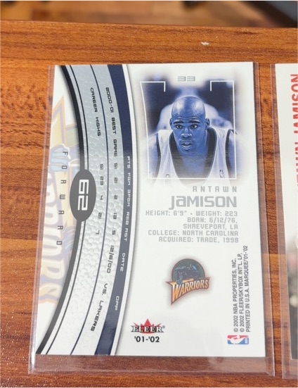 2001 Fleer #62 Antawn Jamison — front