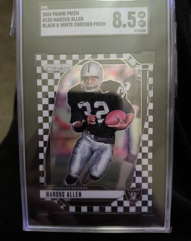 2024 Panini Prizm #155 Marcus Allen Black & White Checker Prizm — front