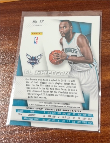 2014-15 Panini Prizm #17 Al Jefferson — front