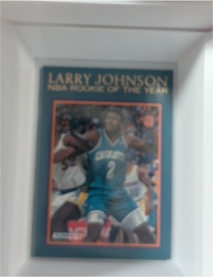 1992-93 Fleer #12 Larry Johnson NBA Rookie of the Year Charlotte Hornets — front
