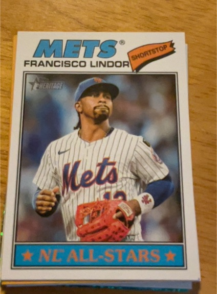 2026 Topps Heritage #146 Francisco Lindor New York Mets NL All-Stars — front