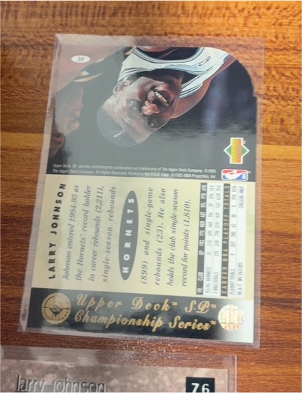 1995-96 SP Championship Series #11 Larry Johnson — front