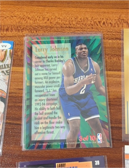 1993 SkyBox #3 of 10 Larry Johnson — front