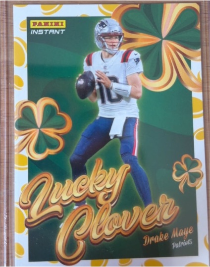 2025 Panini Instant Lucky Clover #3 Drake Maye — front
