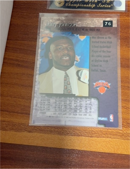 1993 Skybox #76 Larry Johnson — front