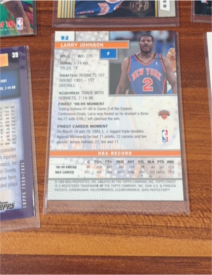 1998 Topps #92 Larry Johnson — front
