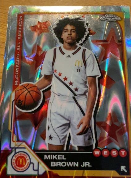 2025 Topps Chrome McDonald's All American #9 Mikel Brown Jr. — front