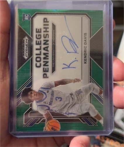 2023 Panini Prizm Draft Picks College Penmanship #CP-KDV Kendric Davis — front