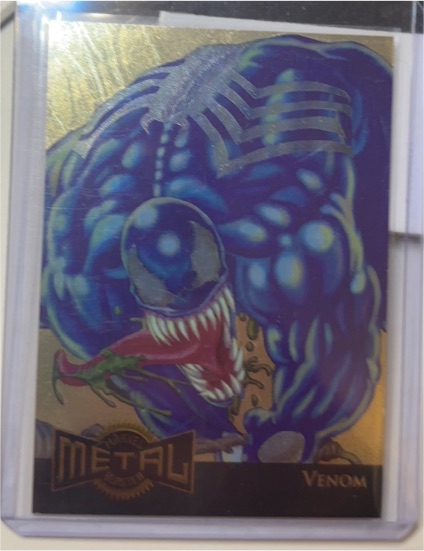 1995 Fleer Marvel Metal #16 Venom Gold Blaster Limited Edition — front