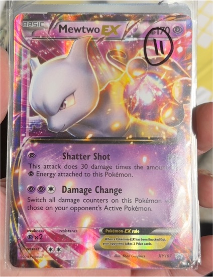 2016 Pokemon TCG XY #XY107 Mewtwo EX — front