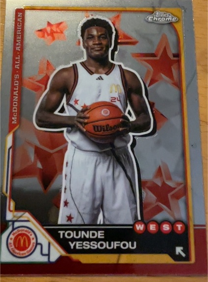 2025 Topps Chrome McDonald's All-American #15 Tounde Yessoufou — front