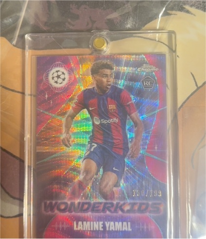 2023-24 Topps Chrome UEFA Club Competitions #WK-3 Lamine Yamal Wonderkids Rookie — front