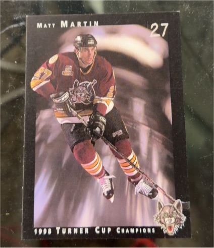 1999 Pacific Turner Cup Champions #27 Matt Martin — front