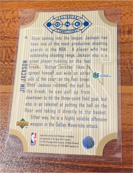 1994 Upper Deck Fastbreak Jim Jackson — front