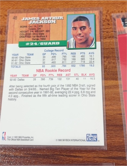 1993 SkyBox #48 James Arthur Jackson — front