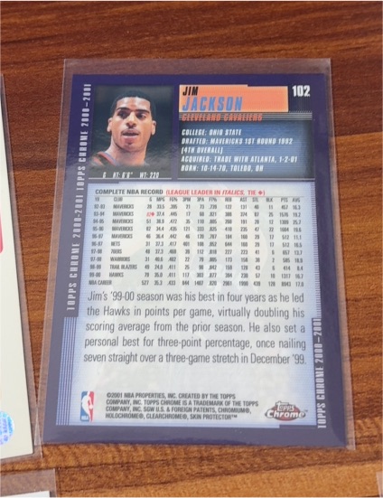 2000-01 Topps Chrome #102 Jim Jackson — front