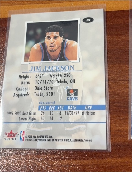 2000-01 Fleer #unknown Jim Jackson — front