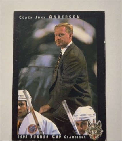 1998 Chicago Wolves John Anderson 1998 Turner Cup Champions — front