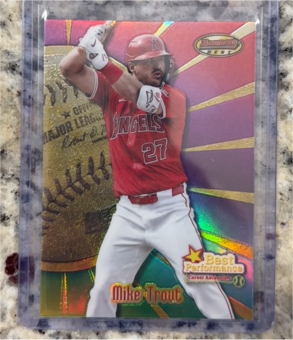 2025 Bowman’s Best #BP-22 Mike Trout — front