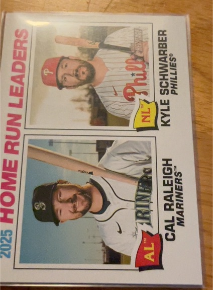 2026 Topps Heritage #2 Cal Raleigh & Kyle Schwarber — front