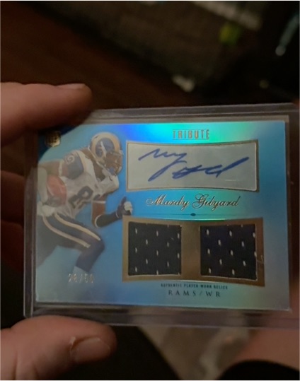 2010 Topps Tribute Dual Relics #ADR-MG Mardy Gilyard — front