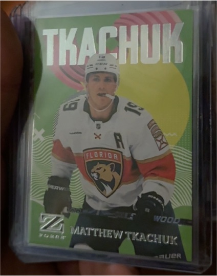 2023-24 Skybox Metal Universe Z-Force #30 Matthew Tkachuk — front
