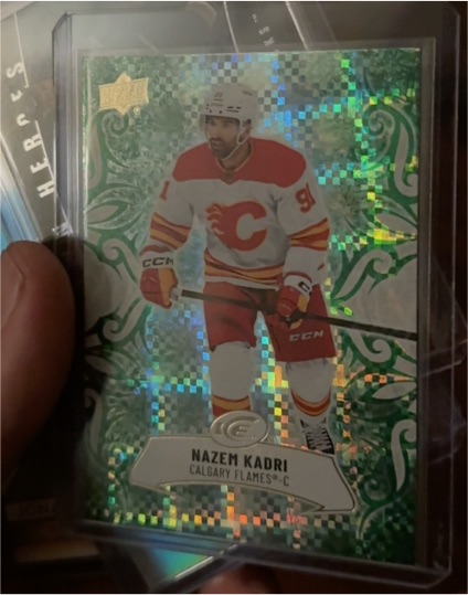2024-25 Upper Deck Ice #35 Nazem Kadri Emerald Green Calgary Flames — front