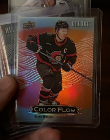 2024-25 Upper Deck Allure Color Flow Red-Orange #CFL-10 Brady Tkachuk — front