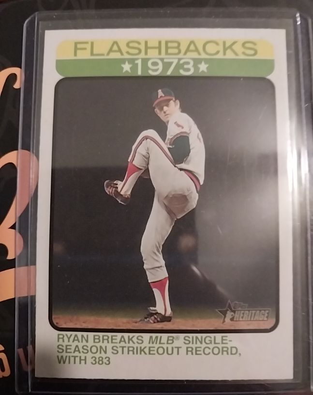 2022 Topps Heritage #BF-1 Nolan Ryan Baseball Flashbacks — front