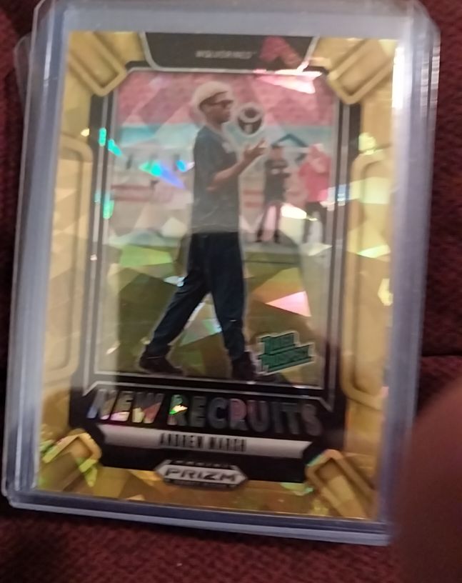 2025 Panini Prizm Draft Picks #21 Andrew Marsh New Recruits Gold Ice — front