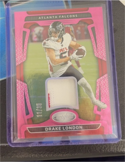 2025 Panini Certified Materials Mirror Purple #MME-DLN Drake London — front