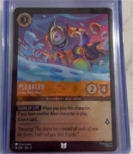 Disney Lorcana Winterspell #18 Pleakley Arctic Naturalist — front