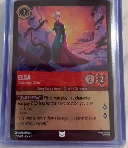 2023 Lorcana Winterspell #125 Elsa Concerned Sister — front