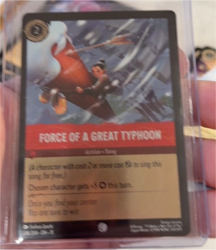 Disney Lorcana Winterspell #128 Force of a Great Typhoon — front