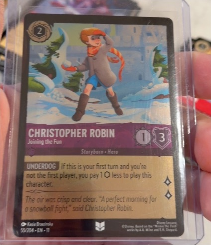 Disney Lorcana Winterspell #55 Christopher Robin Joining the Fun — front