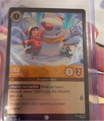 Disney Lorcana Winterspell #2 Lilo - Snow Artist — front